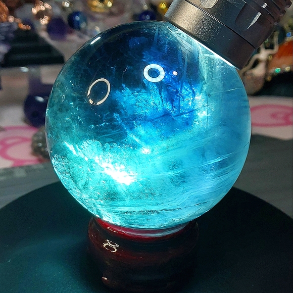☆Natural Blue 💙 Fluorite Sphere